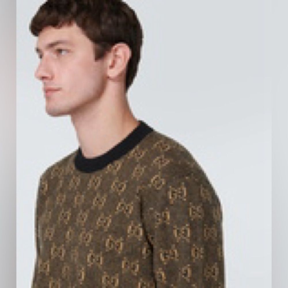 NWOT Gucci GG jacquard wool sweater - Picture 5 of 11